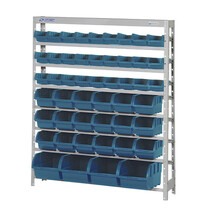 Estante met�lica com 49 gavetas azul medidas diversas - EM49A