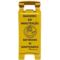 Cavalete de sinaliza��o banheiro fora de uso 6 pe�as - MVPL2002