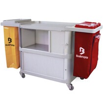 Carro funcional extra 2 bolsas amarela e vermelha com porta Carro funcional extra 2 bolsas amarela e vermelha com porta