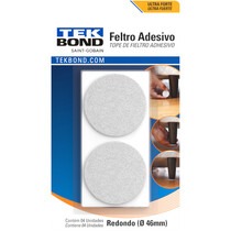 Feltro protetor adesivo redondo 46 mm com 4 unidades