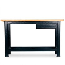 Bancada aberta 1500 x 600 mm com 1 gaveta tampo de madeira pinus - RLL-200 Bancada aberta 1500 x 600 mm com 1 gaveta tampo de madeira pinus - RLL-200