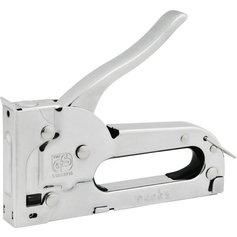 Grampeador manual em chapa de a�o cromado capacidade de 4 a 8 mm