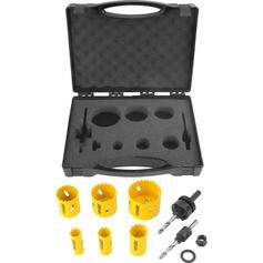 Jogo de serras copo bimetal em a�o r�pido com 9 pe�as - SCV 300