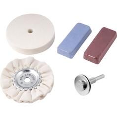 Jogo de rodas de feltro e pano para polimento