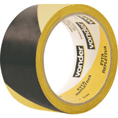 Fita adesiva refletiva 50 mm x 3 m amarela e preta Fita adesiva refletiva 50 mm x 3 m amarela e preta