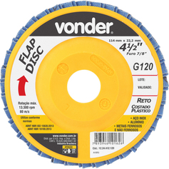 Disco de lixa flap disc reto 4 1/2