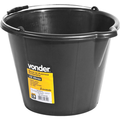 Balde de plástico extraforte 12 litros preto Balde de plástico extraforte 12 litros preto