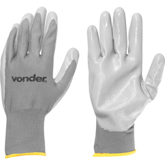 Luva de poli�ster com l�tex nitr�lico tamanho 9 - PNV 0109