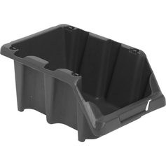 Gaveta pl�stica para estante n� 5 preta modelo pr�tico - 61.35.005.071