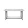Bancada modular com tampo compensado naval 25 mm chapa inox 1 mm 160 x 73 cm