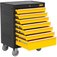 Carro para ferramentas fechado 7 gavetas amarelo e preto