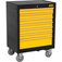 Carro para ferramentas fechado 7 gavetas amarelo e preto