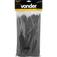Abra�adeira de nylon preta 9 mm x 28 cm com 100 pe�as