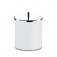 Lixeira pl�stica branca com tampa inox 5,4L Decorline - 3400/202