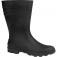 Bota de PVC preta cano m�dio sem forro