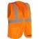 Colete refletivo tipo blus�o com bolso e ziper laranja - CV 105  