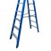 Escada de fibra de vidro 8 degraus 2,40 m modelo americano dupla - Premium