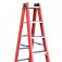Escada tesoura dupla em fibra de vidro 6 degraus 1,80 m - Profissional