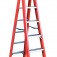 Escada tesoura dupla em fibra de vidro 6 degraus 1,80 m - Profissional