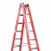 Escada tesoura dupla em fibra de vidro 8 degraus 2,40 m - Profissional
