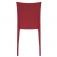 Cadeira em polipropileno e fibra de vidro vermelha - Laura