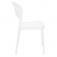 Cadeira pl�stica com encosto fechado branca - Sissi 