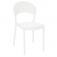 Cadeira pl�stica com encosto fechado branca - Sissi 