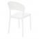 Cadeira pl�stica com encosto fechado branca - Sissi 