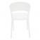 Cadeira pl�stica com encosto fechado branca - Sissi 