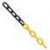 Corrente pl�stica amarela e preta 8 mm com 10 metros