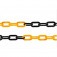 Corrente pl�stica amarela e preta 10 mm com 10 metros