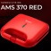 Sanduicheira Grill antiaderente 750 watts - AMS 370 RED  110V