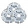 Kit 3 Discos diamantados segmentado 105 mm para m�rmore e granito - D-63688