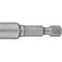 Soquete magn�tico sextavado 1/4'' x 65 mm encaixe 1/4