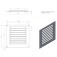Grade de ventila��o em alum�nio quadrada com tela 20 x 20 cm