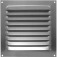 Grade de ventila��o em alum�nio quadrada com tela 20 x 20 cm