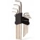Jogo de chave hexalobular tipo L longa T10 a T50 9 pe�as