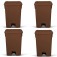 Cesto coletor de lixo 15L com pedal 4 pe�as - MVCP15