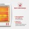 Aquecedor el�trico 900 watts a quartzo - Confort Air II  220V