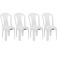 Kit 4 cadeiras pl�sticas sem bra�o bistr� - Pratagy