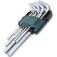 Jogo de chave allen hexagonal longa 1,5 a 10 mm com 9 pe�as