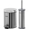 Lixeira inox 5L com pedal balde e escova sanit�ria