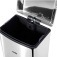 Lixeira inox retangular 30L com pedal cinza