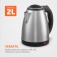 Chaleira el�trica 2 litros 1.200 watts Premium Inox - CE-06  220V