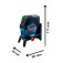 N�vel a laser 2 linhas 2 pontos de prumo alcance 20 m com acess�rios e maleta - GCL 2-50 C