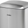 Lixeira inox retangular 30L com pedal cinza