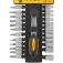 Jogo de soquete sextavado 4 a 13 mm com 25 pe�as