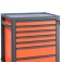Carrinho para ferramentas com 7 gavetas full laranja - RSC24/7