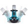 Refletor led h�brido a bateria 18V e 220V 5500 l�mens Sem Bateria - DML810  220V