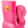 Bota infantil de PVC rosa com forro  
